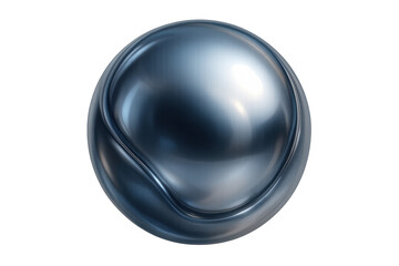 Liquid metal sphere abstract rendering, shiny chrome digital art, futuristic elegant fluid design, transparent background