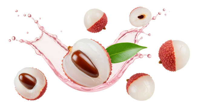 Fresh Lychees with Splash A Burst of Sweet Flavor and Refreshment