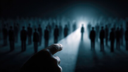 Selecting an Individual from the Crowd: Leadership and Decision-Making in a Dimly Lit Environment