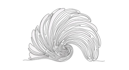 Swirling seashell art, elegant nautical design for branding, logos, or stationery needs