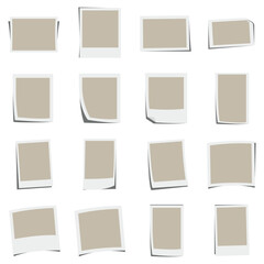 Blank Polaroid Frame Set Vintage Photo Templates with Empty Space