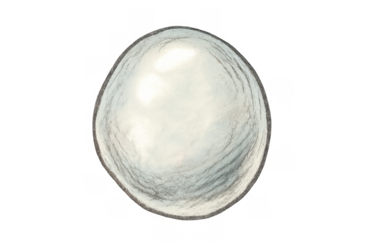 Snowball watercolor hand drawing art. Isolated falling snow sphere, cold weather winter object for holiday design