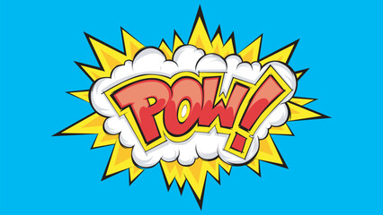 modern pow comic editable text style effect illustrator. vector design template
