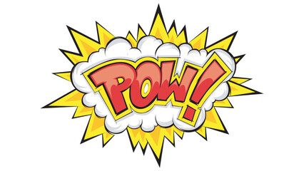 modern pow comic editable text style effect illustrator. vector design template.