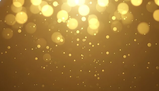 Abstract golden bokeh background, dreamy festive lights, universal celebration concept for posters, greeting cards and design overlays.