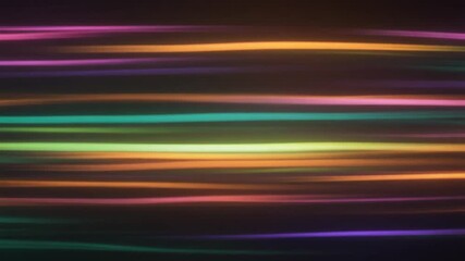Abstract colorful glowing light streaks on a dark background, representing motion and energy - Powered by Adobe