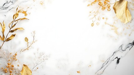 A clean white background with a gold foil border framing the edges