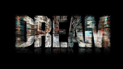 Dream Typography with Colorful Book Pages