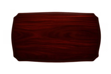 Dark red wood grain sign blank providing space for custom text, a textured wooden plank on transparent background