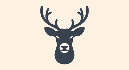 Elegant Deer Silhouette Symbol For Wildlife And Nature Conservation