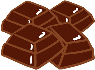 chocolate bar isolated on white