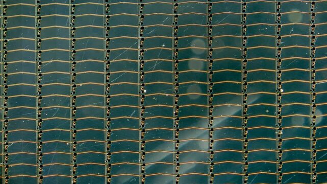 LCD display thin film transistor under microscope