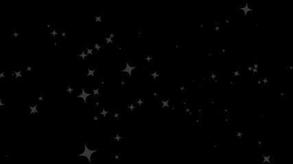 Shining twinkle star animation featuring white cartoon doodle sparkles, glowing light trails, glitter star dust particles, magical energy flashes, twinkling retro sparkle FX on black screen background - Powered by Adobe
