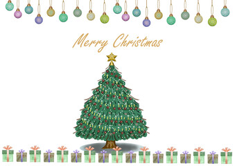 クリスマスのおしゃれな装飾のフレーム