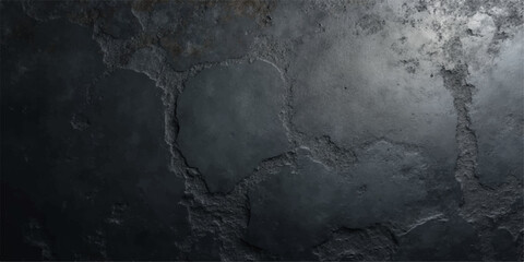 Dark abstract grunge wall texture background with black smoke and old dirty surface pattern