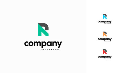 R initial Arrow logo designs concept vector, R initial Business symbol