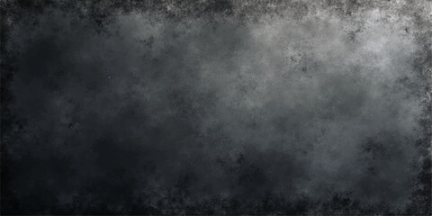 Dark night sky storm clouds with old grunge paper texture and black smoke pattern