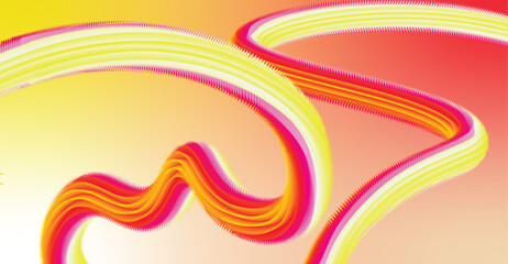 3d background a curved line forms a unique pattern