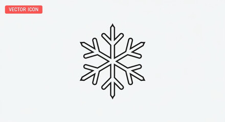 Download snowflake vector icon symbol winter christmas design element graphic frost ice crystal isolated art