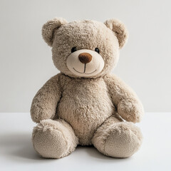 Obraz premium Classic soft brown teddy bear with plush fur and round features