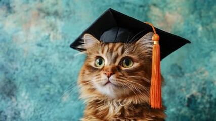 Cat with Graduation Cap