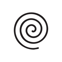 Mesmerizing black spiral design a hypnotic swirl on a pristine white background