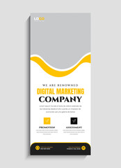 Marketing Agency Roll Up Standee Signage Banner Template