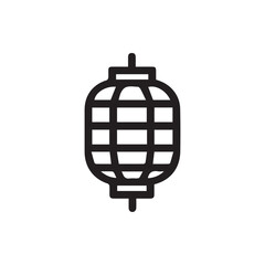 Traditional Asian Lantern Icon Minimalist Design Cultural Festival Celebration Symbol Vector Graphics