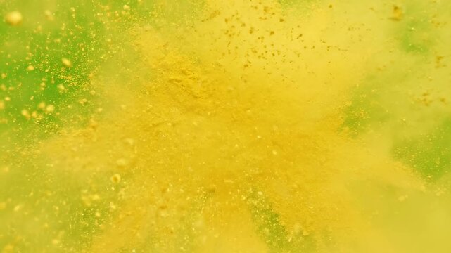 Macro closeup of fresh lime slices in cold liquid with golden bubbles and a wet texture pattern against a green glass background