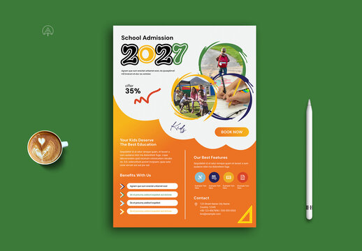 Kids School Flyer Template