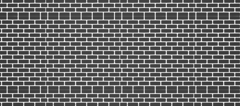 Black and white brick wall background with a repetitive pattern. Rectangular bricks are arranged in a staggered design