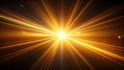 Obraz premium A bright, radiant starburst of golden light emanating outwards, creating a powerful visual impact