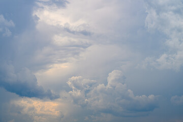 A Beautifully Serene Blue Sky adorned with Soft, Fluffy Cloud Formation overhead
