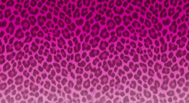Pink Leopard Print Gradient Background Seamless Pattern.