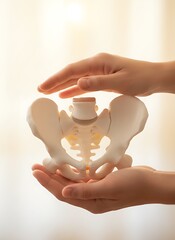 : Gentle Hands of Healing: Supporting Human Spine for Therapy, Wellness, Pain Relief, Chiropractic Care, Physical Therapy, Health & Support.