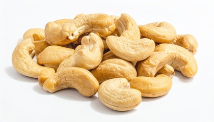Pile of raw cashews, offering a taste of natural deliciousness and wholesome goodness