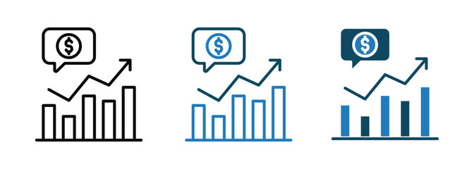 Market Trends icon line vector