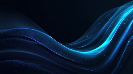 Abstract Blue Waves: A captivating visual of flowing, luminescent blue waves, evoking a sense of calm and movement.