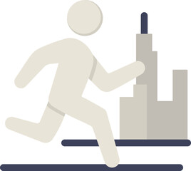 City Runner Flat Icon
