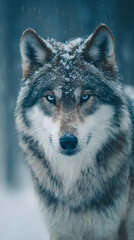 Fototapeta premium wolf in winter