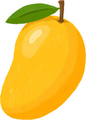 Cute Hand-Drawn Mango Illustration