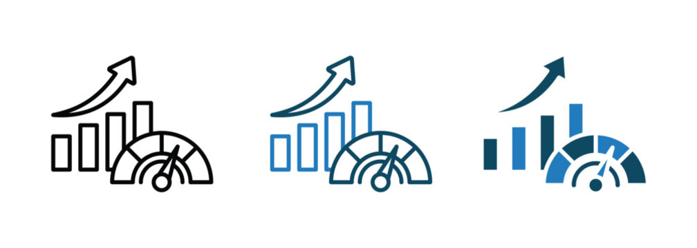 Performance Metrics icon line vector