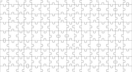 Intriguing jigsaw puzzle pattern offers unique challenge, ideal for creative projects, strategic thinking, problem solving, and concepts of connection, unity, and teamwork