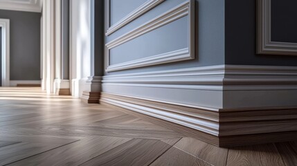 Architectural details highlighting wooden treatments in bright daylight.