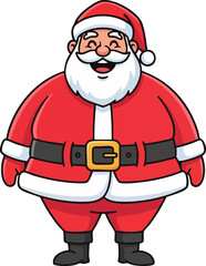 Standing Santa Claus Front View Mascot
