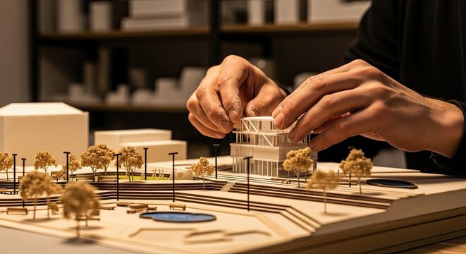 Architectural Model Building Process Enhances Urban Planning Design and Visualization