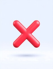 Fototapeta premium A 3D render of a glossy, red 