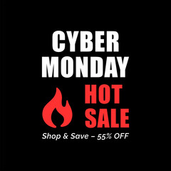cyber monday hot sale promotion design