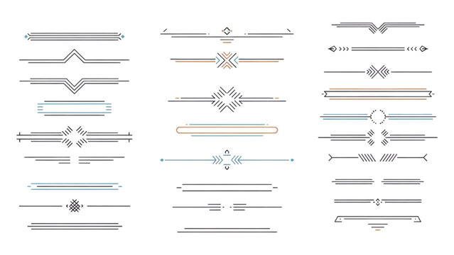 Elegant Ornamental Dividers Vector Illustration Collection for Design Elements