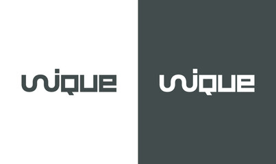 Modern Unique typographic logo design featuring a creative, stylized letter form layout with bold geometric shapes.
